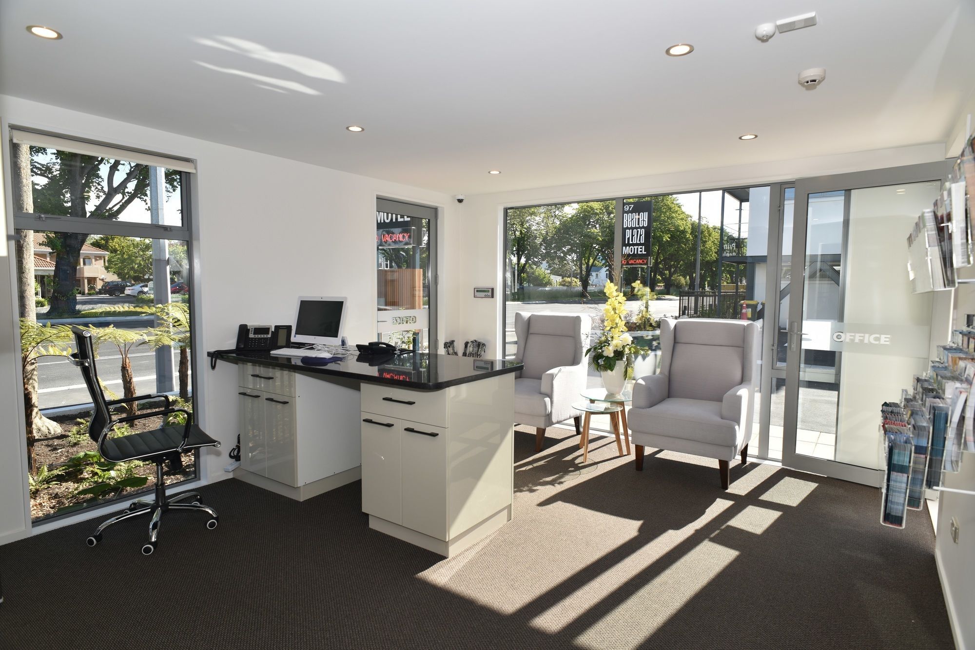 Bealey Plaza Motel Christchurch Exteriér fotografie Reception